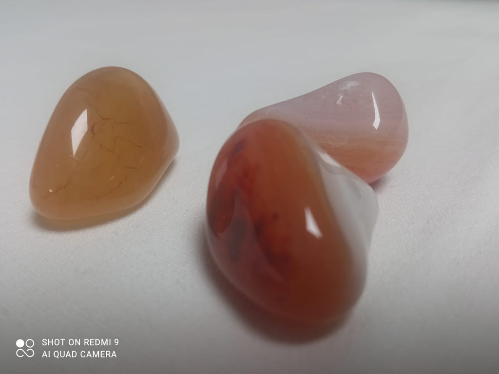 Agata corniola burattata